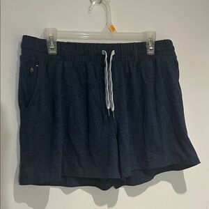 Navy Blue Women's Shorts With Drawstring